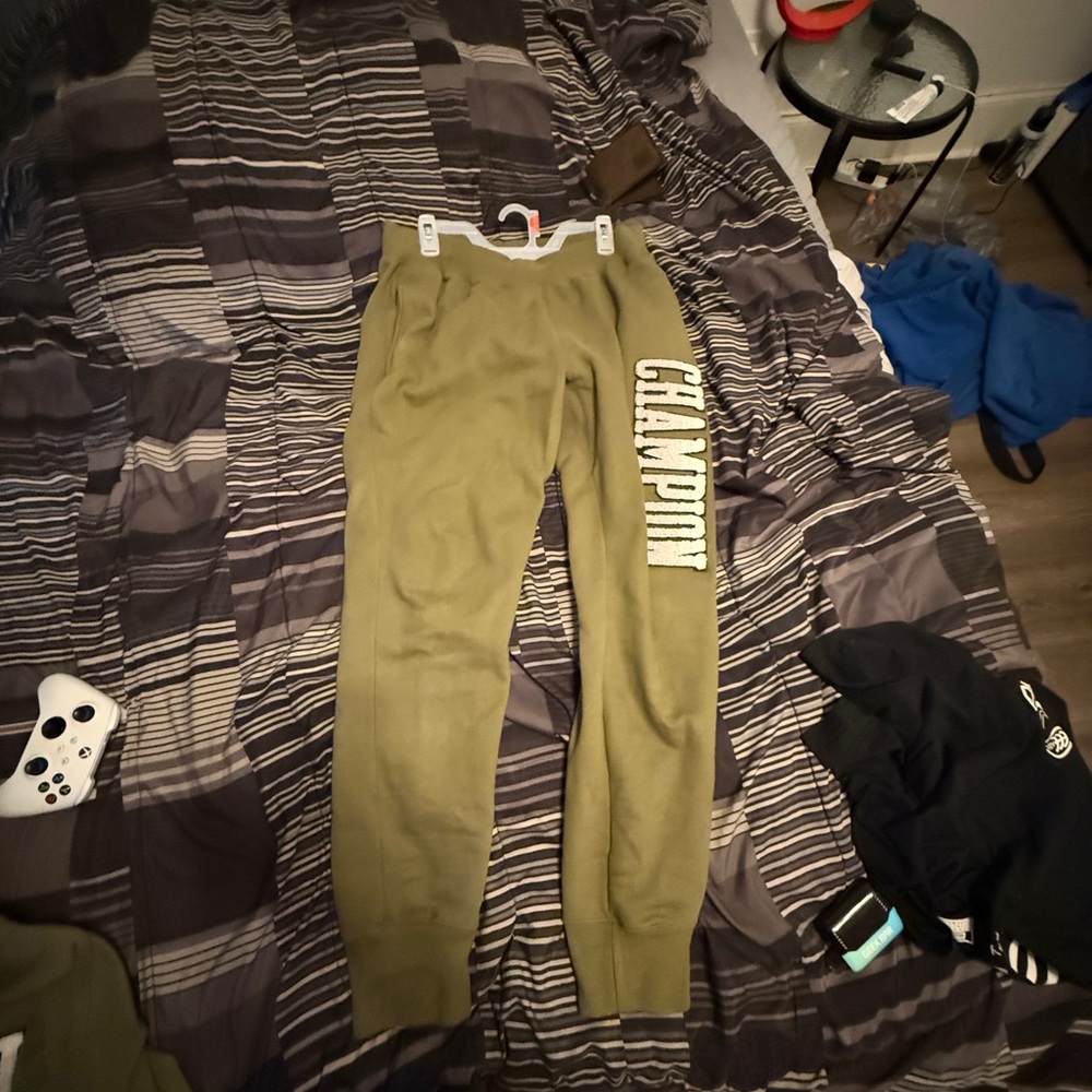 Champion Olive Joggers with Logo